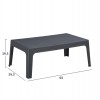 ΤΡΑΠΕΖΑΚΙ ΟΡΘΟΓΩΝΙΟ SLEEK HM6367.10 ΠΟΛΥΠΡΟΠΥΛΕΝΙΟ ΣΕ ΣΚΟΥΡΟ ΓΚΡΙ 99x59.5x39.5Υεκ.