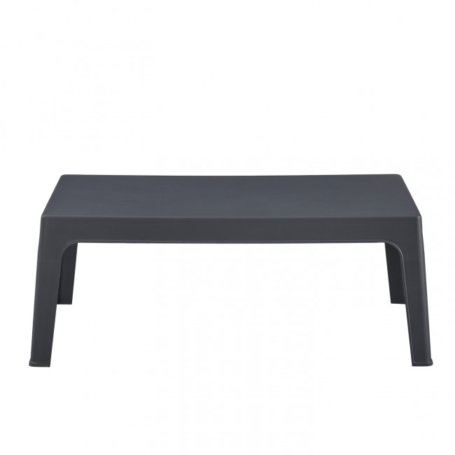 ΤΡΑΠΕΖΑΚΙ ΟΡΘΟΓΩΝΙΟ SLEEK HM6367.10 ΠΟΛΥΠΡΟΠΥΛΕΝΙΟ ΣΕ ΣΚΟΥΡΟ ΓΚΡΙ 99x59.5x39.5Υεκ.
