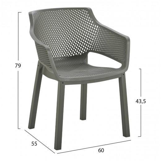 ΠΟΛΥΘΡΟΝΑ ΠΟΛΥΠΡΟΠΥΛΕΝΙΟΥ PEGGY HM6368.05 DARK OLIVE GREEN 60x55x79Υεκ