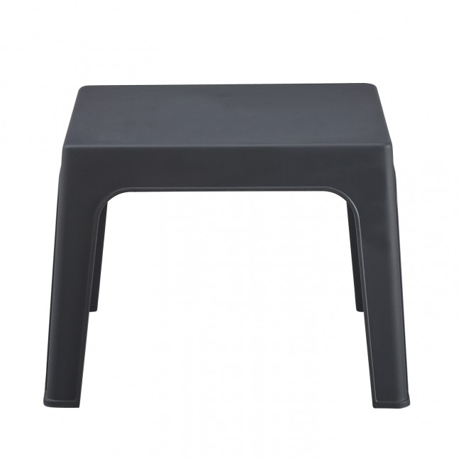 ΤΡΑΠΕΖΑΚΙ ΤΕΤΡΑΓΩΝΟ SLEEK HM6371.10 ΠΟΛΥΠΡΟΠΥΛΕΝΙΟ ΣΕ ΣΚΟΥΡΟ ΓΚΡΙ 49.5x49.5x40Υεκ.