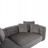 ΚΑΝΑΠΕΣ ΓΩΝΙΑ (ΑΡΙΣΤΕΡΗ) 3-ΘΕΣΙΟΣ GRACE HM3280.03L ΓΚΡΙ ΥΦΑΣΜΑ 252x160x70-90Υεκ