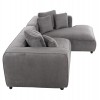 ΚΑΝΑΠΕΣ ΓΩΝΙΑ 3-ΘΕΣΙΟΣ GRACE HM3280.03R ΓΚΡΙ ΥΦΑΣΜΑ 252x105-160x70-90Υεκ.