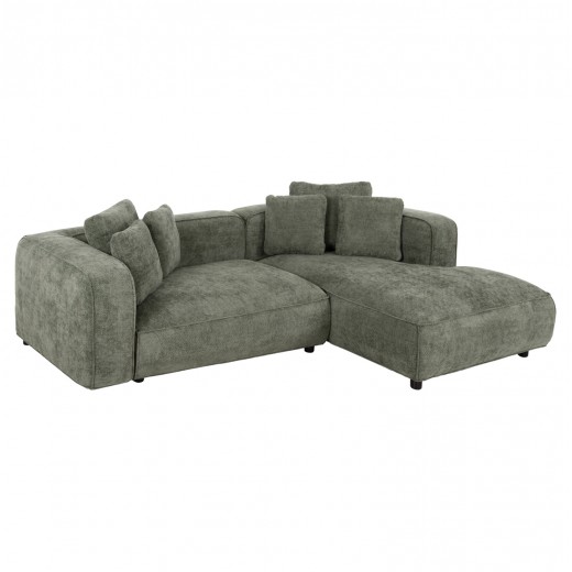 ΚΑΝΑΠΕΣ ΓΩΝΙΑ 3-ΘΕΣΙΟΣ GRACE HM3280.05R ΠΡΑΣΙΝΟ ΥΦΑΣΜΑ 252x105-160x70-90Υεκ.