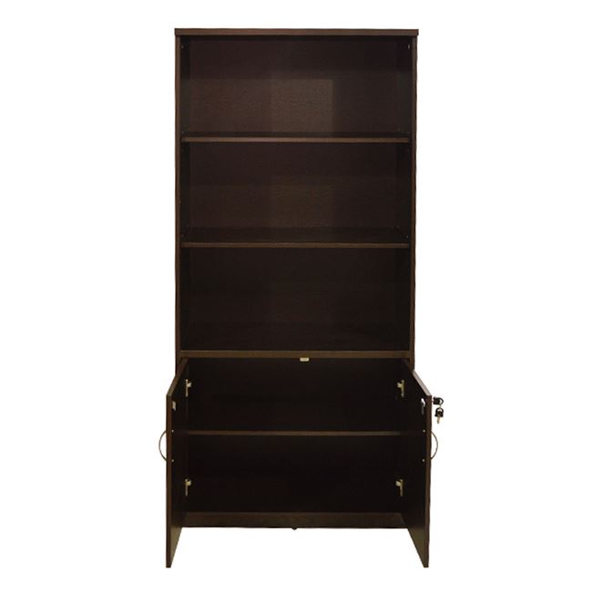 ΒΙΒΛΙΟΘΗΚΗ ΓΡΑΦΕΙΟΥ ΕΠΑΓΓΕΛΜΑΤΙΚΗ CAITLYN 80Χ40Χ180Υεκ.HM2014.02 WENGE ΜΕ 2 ΠΟΡΤΕΣ