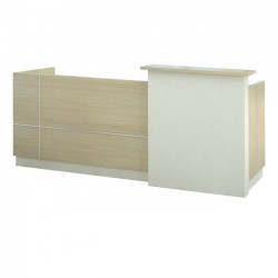 ΓΡΑΦΕΙΟ ΥΠΟΔΟΧΗΣ DALTON HM2068.02 ΜΕΛΑΜΙΝΗ ΣΕ SONAMA-ΜΠΕΖ 240x80x106Υεκ.