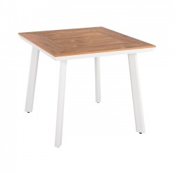 ΤΡΑΠΕΖΙ ΑΛΟΥΜΙΝΙΟΥ TABER ΛΕΥΚΟ ΜΕ ΕΠΙΦΑΝΕΙΑ POLYWOOD HM5563.01 80x80x73Υ ΕΚ.