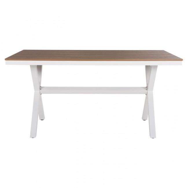 ΤΡΑΠΕΖΙ ΑΛΟΥΜΙΝΙΟΥ ΟΡΘΟΓΩΝΙΟ TAWNEE HM6037.02 ΛΕΥΚΟ-POLYWOOD ΦΥΣΙΚΟ 150x89,5x73Υεκ