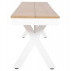 ΠΑΓΚΑΚΙ ΑΛΟΥΜΙΝΙΟΥ TAWNEE HM6038.02 ΛΕΥΚΟ-POLYWOOD ΚΑΘΙΣΜΑ ΦΥΣΙΚΟ 150x36x45Υεκ.
