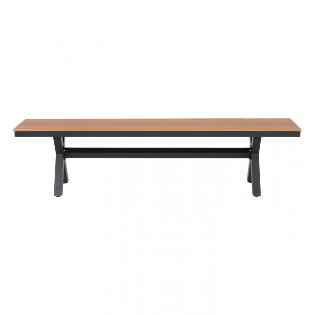 ΠΑΓΚΑΚΙ ΑΛΟΥΜΙΝΙΟΥ TAWNEE HM6040.01 ΑΝΘΡΑΚΙ-POLYWOOD ΚΑΘΙΣΜΑ ΦΥΣΙΚΟ 220x36x44,5Υεκ.