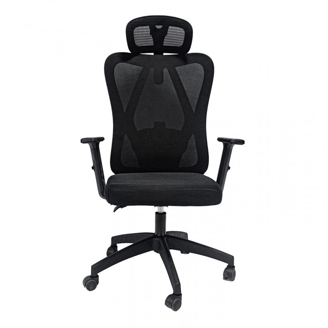 ΚΑΡΕΚΛΑ ΓΡΑΦΕΙΟΥ MEXER HM1195.01 ΜΑΥΡΟ MESH-ΜΕΤΑΛ.ΒΑΣΗ-NYLON ΣΚΕΛΕΤΟΣ 68x70x136Υεκ.