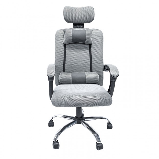 ΚΑΡΕΚΛΑ ΓΡΑΦΕΙΟΥ CRONER HM1196.02 ΓΚΡΙ MESH-ΜΕΤΑΛ.ΒΑΣΗ-NYLON ΣΚΕΛΕΤΟΣ 58x67x124Υεκ.