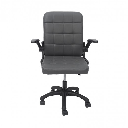 ΚΑΡΕΚΛΑ ΓΡΑΦΕΙΟΥ PORTIMA HM1197.03 ΓΚΡΙ PVC-ΜΑΥΡΟΣ NYLON ΣΚΕΛΕΤΟΣ & ΒΑΣΗ 69x53x98Υεκ