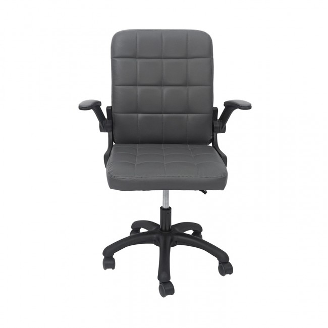 ΚΑΡΕΚΛΑ ΓΡΑΦΕΙΟΥ PORTIMA HM1197.03 ΓΚΡΙ PVC-ΜΑΥΡΟΣ NYLON ΣΚΕΛΕΤΟΣ & ΒΑΣΗ 66.5x60x97Υεκ