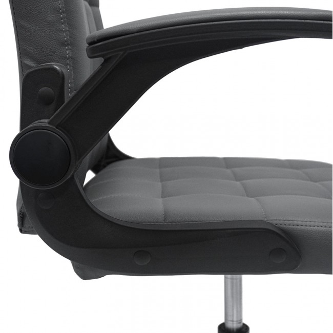 ΚΑΡΕΚΛΑ ΓΡΑΦΕΙΟΥ PORTIMA HM1197.03 ΓΚΡΙ PVC-ΜΑΥΡΟΣ NYLON ΣΚΕΛΕΤΟΣ & ΒΑΣΗ 66.5x60x97Υεκ