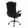 ΚΑΡΕΚΛΑ ΓΡΑΦΕΙΟΥ CANAN HM1201 ΜΑΥΡO PVC-ΜΑΥΡΟ NYLON-ΒΑΣΗ ΧΡΩΜΙΟΥ 66x61x105Υεκ.
