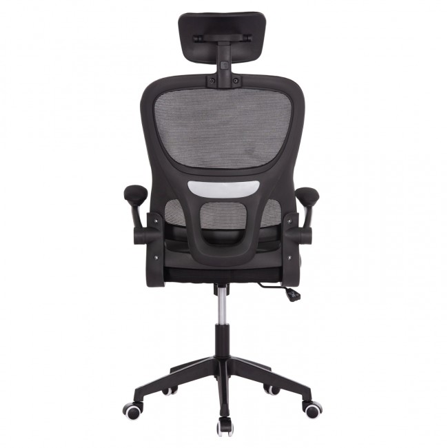 ΚΑΡΕΚΛΑ ΓΡΑΦΕΙΟΥ BASTON HM18236.01 ΜΑΥΡΟ MESH & PP ΣΚΕΛΕΤΟΣ 64x60x117-127Υεκ.