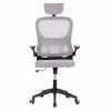 ΚΑΡΕΚΛΑ ΓΡΑΦΕΙΟΥ BASTON HM18236.02 ΓΚΡΙ MESH & ΜΑΥΡΟ PP ΣΚΕΛΕΤΟΣ 64x60x127Υεκ.