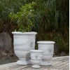 ΣΕΤ 3ΤΜΧ ΓΛΑΣΤΡΕΣ ΜΕ ΑΝΑΓΛΥΦΟ GARDENER HM4729 FIBERCLAY-ΣΕ ΥΠΟΛΕΥΚΟ Φ58x72.5Υεκ