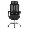 ΚΑΡΕΚΛΑ ΓΡΑΦΕΙΟΥ BARNET HM18258.01 ΜΑΥΡΟ MESH-ΜΑΥΡΟΣ ΣΚΕΛΕΤΟΣ NYLON 61x62x123Υ