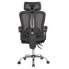 ΚΑΡΕΚΛΑ ΓΡΑΦΕΙΟΥ BARNET HM18258.01 ΜΑΥΡΟ MESH-ΜΑΥΡΟΣ ΣΚΕΛΕΤΟΣ NYLON 61x62x123Υ