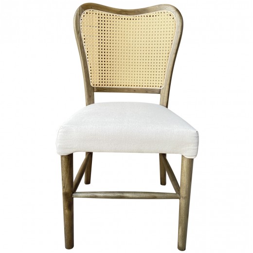 ΚΑΡΕΚΛΑ ΤΟΟΝ ΞΥΛΟ RATTAN ΥΦΑΣΜΑ HM9406.04 47x52x91,5Υεκ.