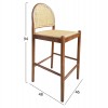 ΣΚΑΜΠΟ ΑΠΟ ΟΞΙΑ-RATTAN ΑΨΙΔΑ ΠΛΑΤΗ ΚΑΡΥΔΙ 47x46x100Yεκ.HM9408.04