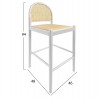 ΣΚΑΜΠΟ ΑΠΟ ΟΞΙΑ-RATTAN ΑΨΙΔΑ ΠΛΑΤΗ ΛΕΥΚΟ HM9408.03 47x46x100 εκ.
