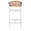 ΣΚΑΜΠΟ ΑΛΟΥΜΙΝΙΟΥ ΛΕΥΚΟ ΜΕ ΜΠΡΑΤΣΑ RATTAN & TEXTLINE 56x58x105Yεκ. HM5892.22