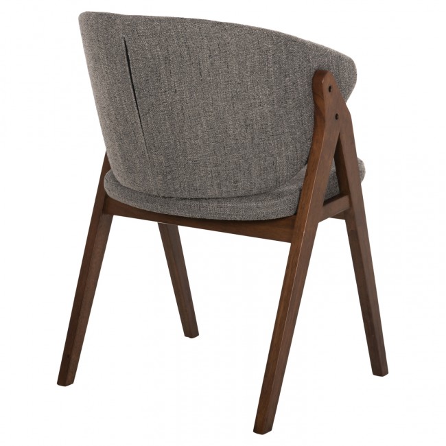 ΚΑΡΕΚΛΑ HANA HM9746.01 RUBBERWOOD ΣΕ ΜΑΥΡΟ ΧΡΩΜΑ-ΜΠΕΖ ΥΦΑΣΜΑ 55x60x84Yεκ.