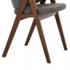 ΚΑΡΕΚΛΑ HANA HM9746.01 RUBBERWOOD ΣΕ ΜΑΥΡΟ ΧΡΩΜΑ-ΜΠΕΖ ΥΦΑΣΜΑ 55x60x84Yεκ.