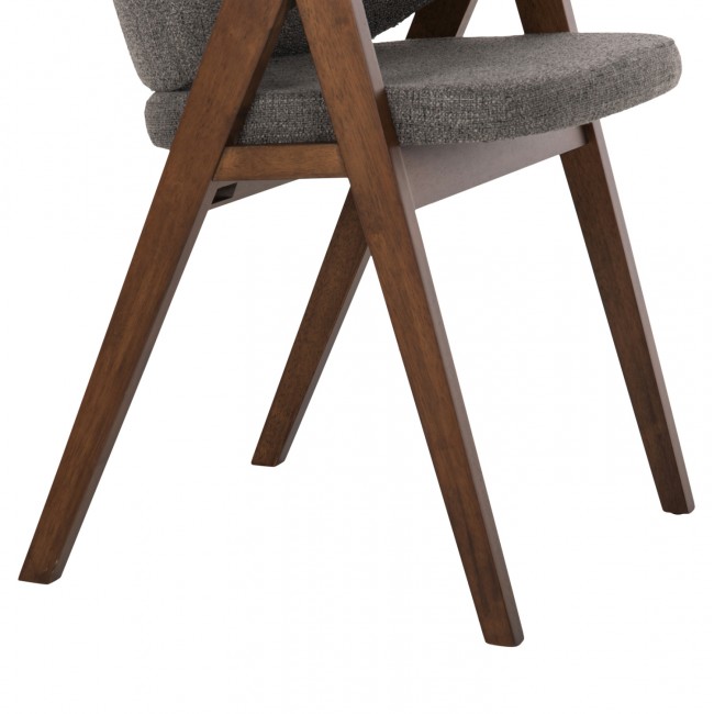 ΚΑΡΕΚΛΑ HANA HM9746.01 RUBBERWOOD ΣΕ ΜΑΥΡΟ ΧΡΩΜΑ-ΜΠΕΖ ΥΦΑΣΜΑ 55x60x84Yεκ.