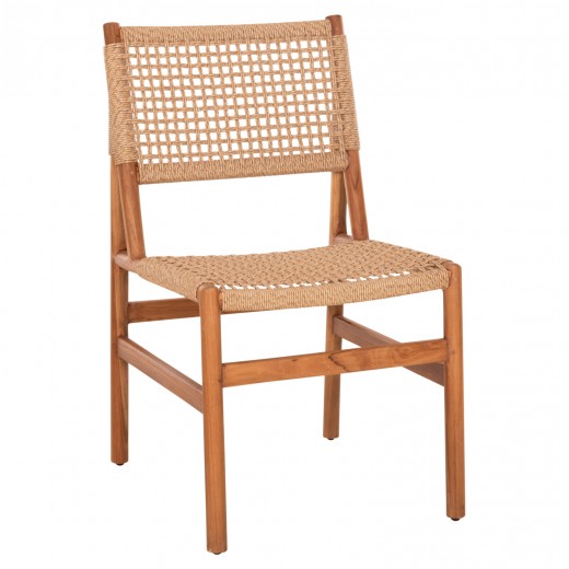 ΚΑΡΕΚΛΑ ΤΡΑΠΕΖΑΡΙΑΣ DINIZ HM6554 ΞΥΛΟ TEAK ΦΥΣΙΚΟ--ΣΥΝΘ.ΣΧΟΙΝΙ 48x60x84Υεκ.