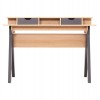 ΓΡΑΦΕΙΟ REXIN HM18290 ΜΕΛΑΜΙΝΗ ΣΕ SONAMA-ΓΚΡΙ 120x19-59x75-85,5ΥΥεκ.