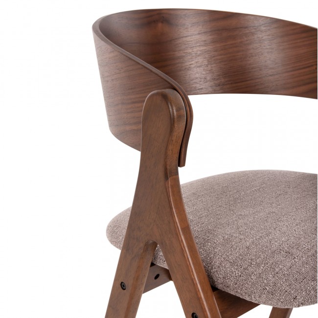 ΚΑΡΕΚΛΑ NEKKER HM9739.02 RUBBERWOOD ΣΕ ΚΑΡΥΔΙ-ΜΠΕΖ ΥΦΑΣΜΑ ΚΑΘΙΣΜΑ 56x55x78Yεκ.