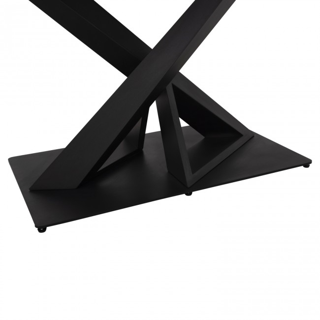 ΤΡΑΠΕΖΙ ΤΡΑΠΕΖΑΡΙΑΣ RUBBY HM9849.02 ΚΕΡΑΜΙΚΟ TOP ΜΑΥΡΟ ΜΑΡΜΑΡΟ-ΜΕΤΑΛ.ΒΑΣΗ 180x90x77Υεκ