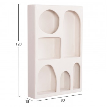 ΡΑΦΙΕΡΑ-ΚΟΜΜΟ ΣΕΙΡΑ SANTORINI HM18059 MDF ΣΕ ΥΠΟΛΕΥΚΟ 80x18x120Υεκ.