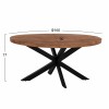 ΤΡΑΠΕΖΙ LEVINHO HM8482.11 OVAL 6εκ.ΠΑΧΟΣ ΜΑΣΙΦ ΞΥΛΟ MANGO 160x90x77Υ εκ.