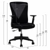 ΚΑΡΕΚΛΑ ΓΡΑΦΕΙΟΥ SUPERIOR ΜΑΥΡΟ HM1170.01 65x62x100 εκ.
