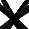 ΤΡΑΠΕΖΙ ΤΡΑΠΕΖΑΡΙΑΣ ΣΤΡΟΓΓΥΛΟ SYNTEC HM9309.01 SINTERED STONE ΜΑΥΡΟ ΜΕΤΑΛΛΙΚΑ ΠΟΔΙΑ Φ115x75Y εκ.
