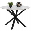 ΤΡΑΠΕΖΙ ΤΡΑΠΕΖΑΡΙΑΣ ΣΤΡΟΓΓΥΛΟ SYNTEC HM9309.02 SINTERED STONE ΛΕΥΚΟ ΜΕΤΑΛ.ΠΟΔΙΑ Φ115x75Y εκ.