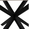 ΤΡΑΠΕΖΙ ΤΡΑΠΕΖΑΡΙΑΣ ΣΤΡΟΓΓΥΛΟ SYNTEC HM9309.02 SINTERED STONE ΛΕΥΚΟ ΜΕΤΑΛ.ΠΟΔΙΑ Φ115x75Y εκ.