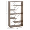ΒΙΒΛΙΟΘΗΚΗ TARS HM2240.13 OLIVE GREY ΜΕΛΑΜΙΝΗ-ΜΑΥΡΕΣ ΜΕΤΑΛΛΙΚΕΣ ΒΕΡΓΕΣ 84x24x157Yεκ.