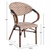 ΠΟΛΥΘΡΟΝΑ BAMBOO LOOK HM5861.03 ΚΑΦΕ-ΛΕΥΚΟ 58.5x58x82Υεκ.