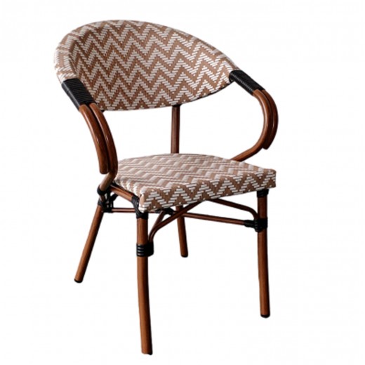 ΠΟΛΥΘΡΟΝΑ BAMBOO LOOK HM5861.03 ΚΑΦΕ-ΛΕΥΚΟ 58.5x58x82Υεκ.