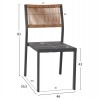 ΚΑΡΕΚΛΑ ΑΛΟΥΜΙΝΙΟΥ ΑΝΘΡΑΚΙ ΜΕ RATTAN ΚΑΙ TEXTLINE HM5921.01 46x55,5x83Υ εκ.