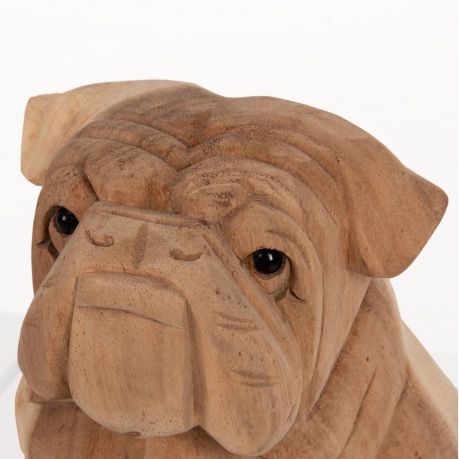 ΕΠΙΤΡΑΠΕΖΙΟ ΔΙΑΚΟΣΜΗΤΙΚΟ DOZER BULLDOG ΞΥΛΟ SUAR ΣΕ ΦΥΣΙΚΟ ΧΡΩΜΑ HM7925 18x14x20Y εκ.