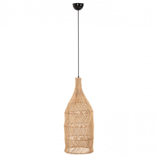 ΦΩΤΙΣΤΙΚΟ ΟΡΟΦΗΣ THEON HM7888 ΚΡΕΜΑΣΤΟ ΑΠΟ RATTAN ΣΕ ΦΥΣΙΚΟ ΧΡΩΜΑ Φ22x148Υ εκ.