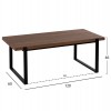 ΤΡΑΠΕΖΙ ΣΑΛΟΝΙΟΥ SHABEN HM9585.04 MDF ΚΑΡΥΔΙ ΞΥΛΟ-ΜΑΥΡΗ ΜΕΤΑΛΛΙΚΗ ΒΑΣΗ 120x56X45Yεκ.