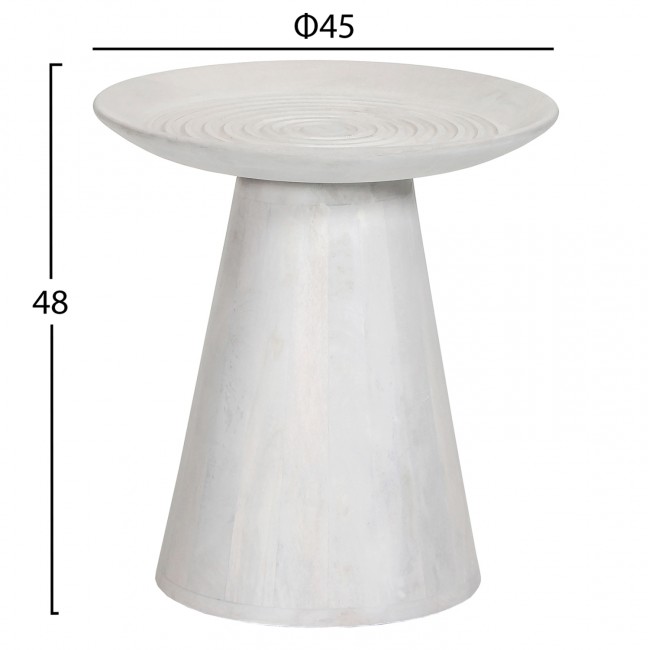 ΒΟΗΘΗΤΙΚΟ ΤΡΑΠΕΖΙ ΣΤΡΟΓΓΥΛΟ ROSS HM9708 ΜΑΣΙΦ ΞΥΛΟ MANGO ΣΕ ΛΕΥΚΟ Φ45x48Υεκ. ΒΟΗΘΗΤΙΚΟ ΤΡΑΠΕΖΙ ΣΤΡΟΓΓΥΛΟ ROSS HM9708 ΜΑΣΙΦ ΞΥΛΟ MANGO ΣΕ ΛΕΥΚΟ Φ45x48Υεκ.