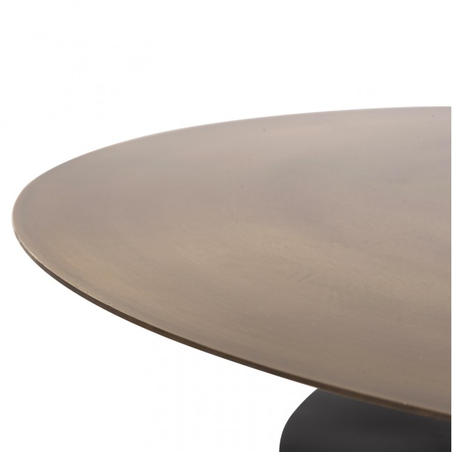 ΤΡΑΠΕΖΙ ΣΑΛΟΝΙΟΥ CUTTY HM9722 ΜΕΤΑΛΛIKO ΣΕ ΜΑΥΡΟ-ΣΚΟΥΡΟ ΧΑΛΚΙΝΟ Φ76x45,5Yεκ